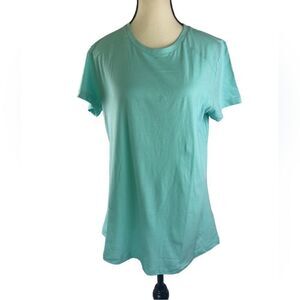 Seven7 women’s acqua short sleeve t shirt size med 100% cotton sz M